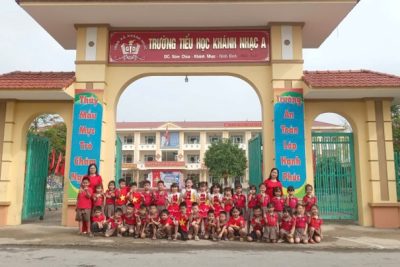 TRƯỜNG TIỂU HỌC KHÁNH NHẠC A HÂN HOAN CHÀO ĐÓN CÁC BÉ 5 TUỔI TRƯỜNG MẦM NON KHÁNH NHẠC ĐẾN THAM QUAN, TRẢI NGHIỆM MÔI TRƯỜNG HỌC TẬP