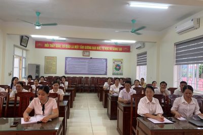 CHI BỘ TRƯỜNG TIỂU HỌC KHÁNH NHẠC A THAM GIA HỘI NGHỊ NGHIÊN CỨU, HỌC TẬP, QUÁN TRIỆT NGHỊ QUYẾT HỘI NGHỊ TRUNG ƯƠNG 3 KHÓA XIV